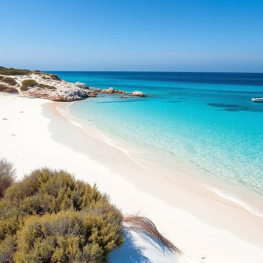 Playa de Ses Illetes en Formentera, con arena blanca y aguas turquesas